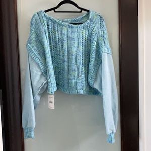 Free People crop knit sweater